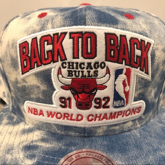 Mitchell & Ness Other - 🏀👖Chicago Bulls Denim Acid Wash B2B Champs Hat